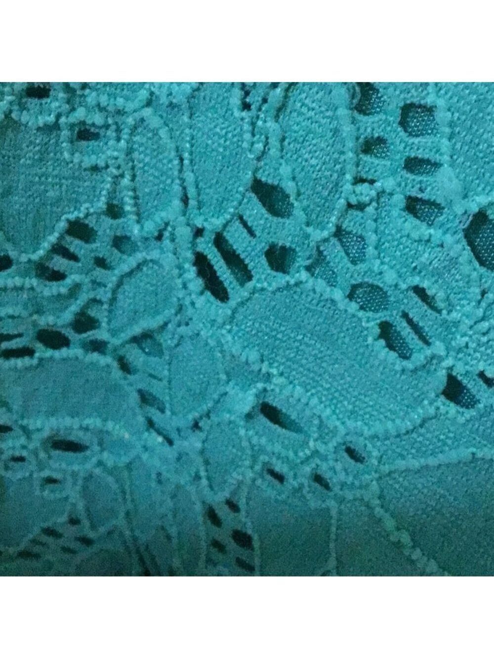 Alfani floral lace pullover blouse Women’s size medium green 3/4 sleeve - Picture 15 of 16